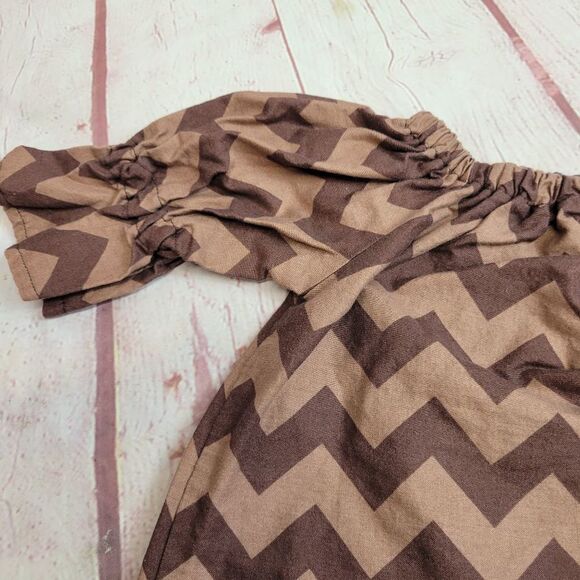 Turtles Threads homemade chevron dress 4T - Picture 2 of 3